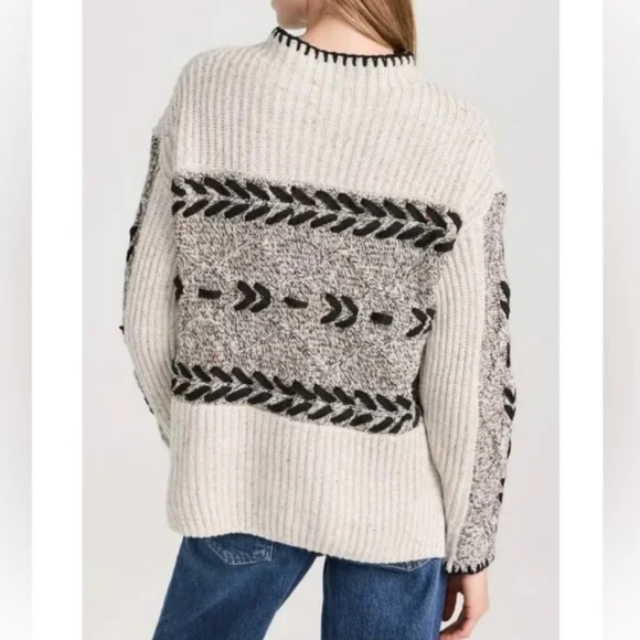 Rails Raini Heather Cable Knit Sweater Size Large - Picture 2 of 11